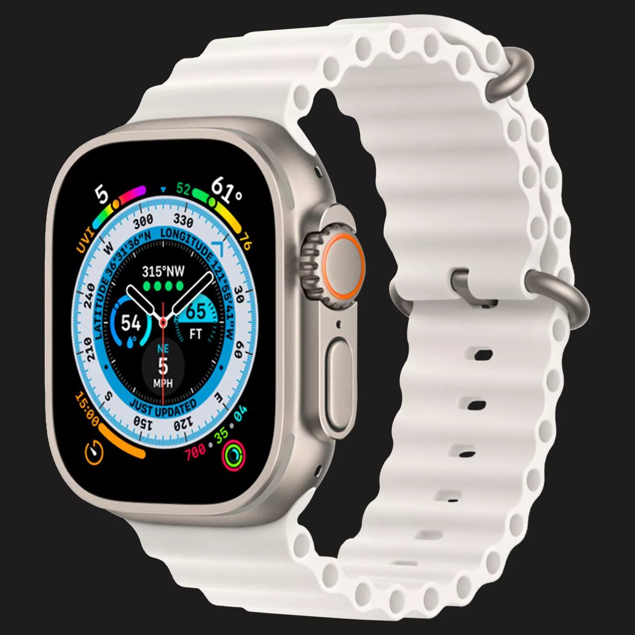 Купить Apple Watch Ultra 49mm Titanium Case with White Ocean Band